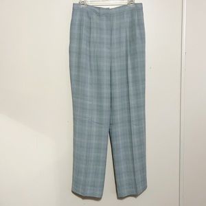 Vintage Plaid Pleated High Rise Trousers M 8/10